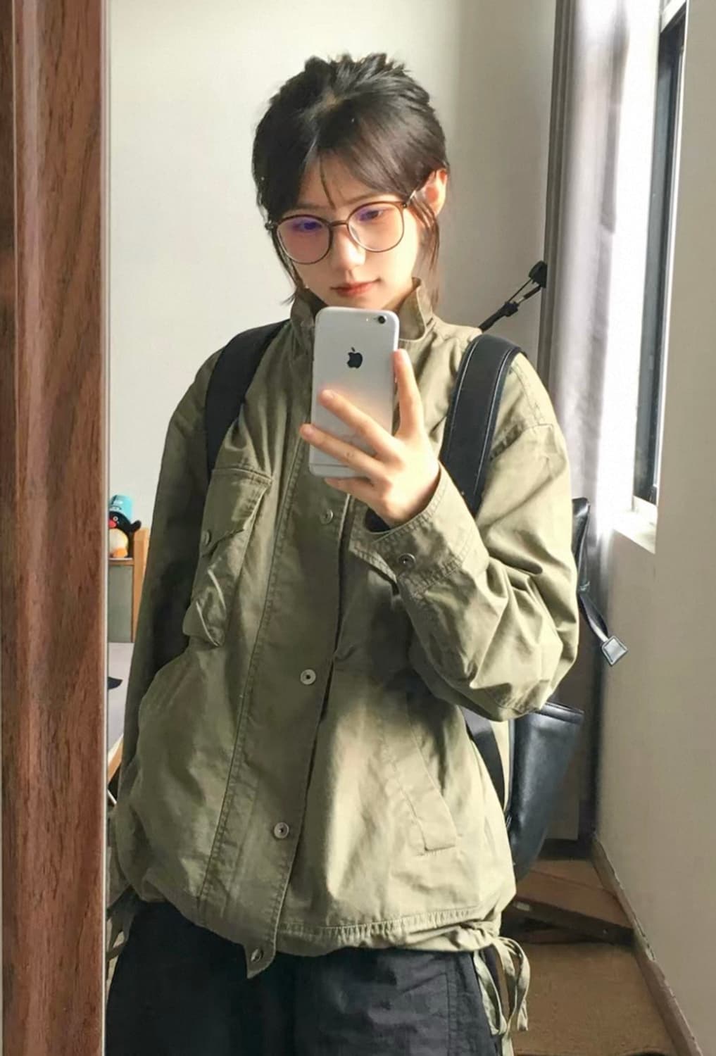 빈티지 카키색 야상 상품이미지1