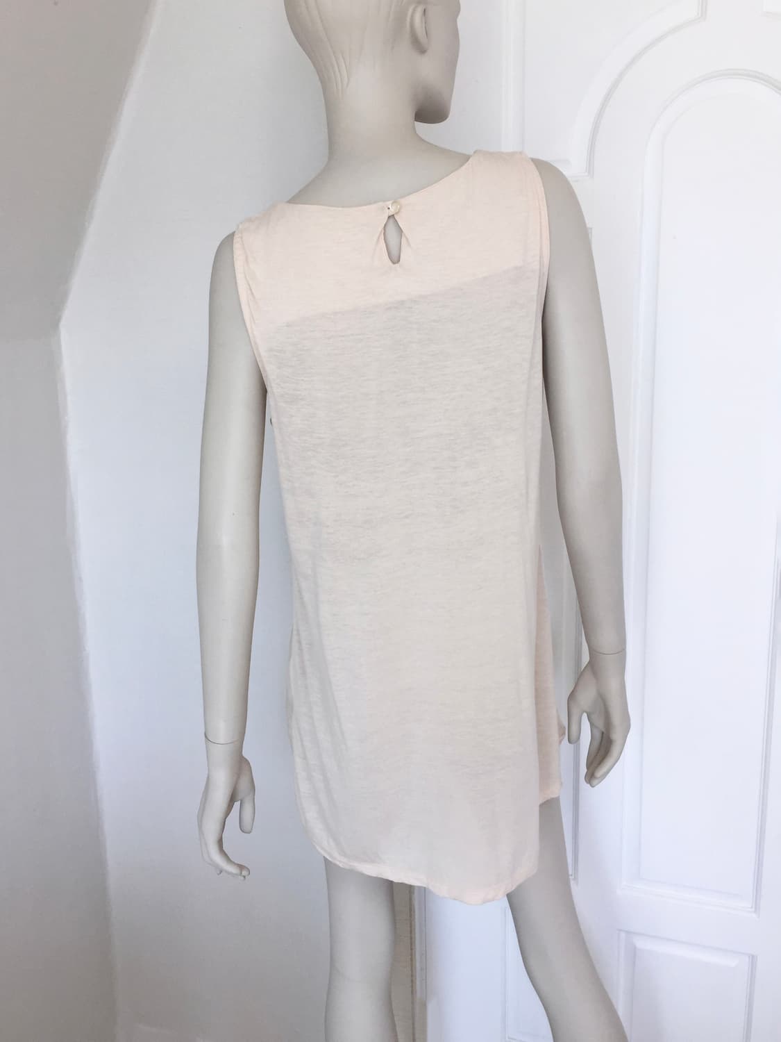 Rough Pintuck Bow Point Beige Top 상품이미지4