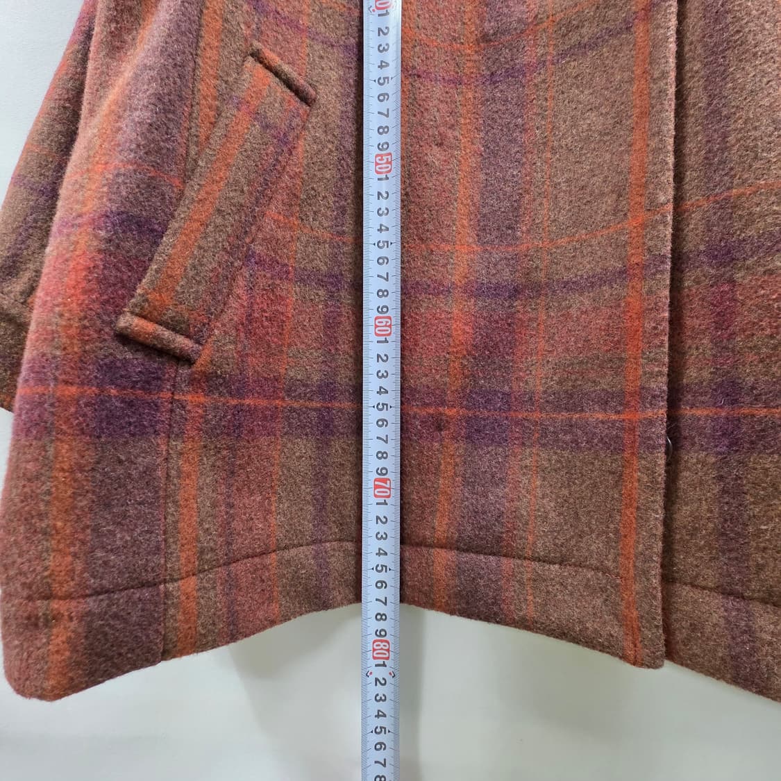 1610 Thursday Island 써스데이아일랜드 울 체크 하프코트 상품이미지7