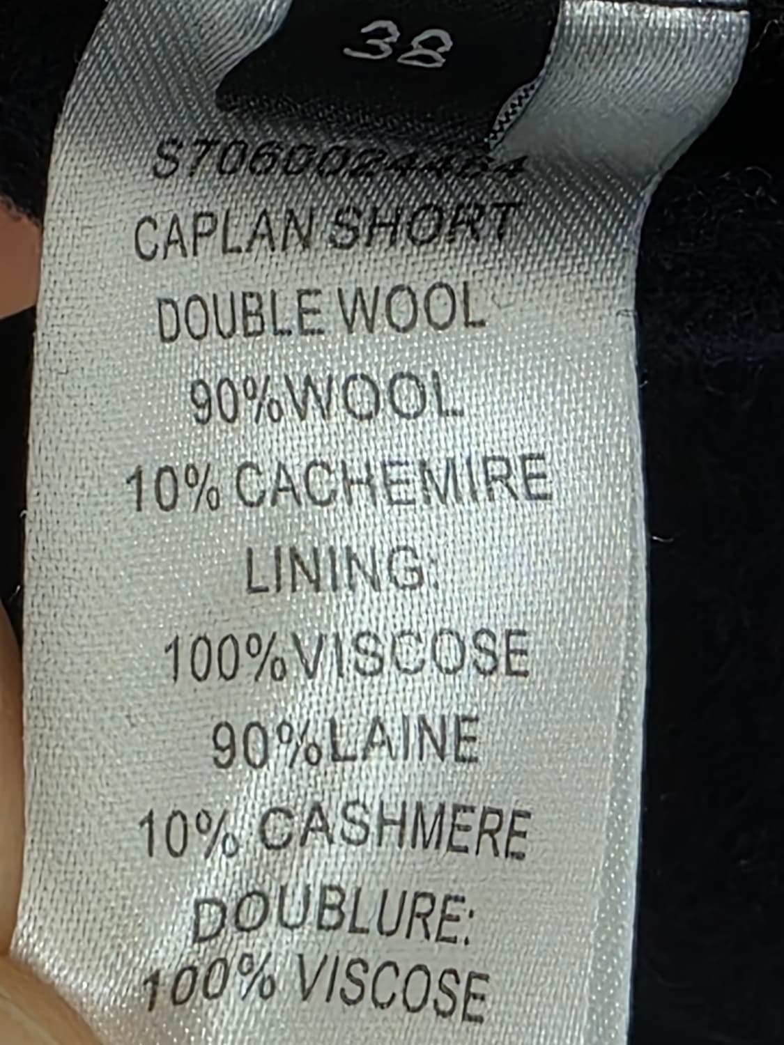 JOSEPH (조셉) 울90 캐시미어10 숏코트 38 / 네이비 / 더블 상품이미지6