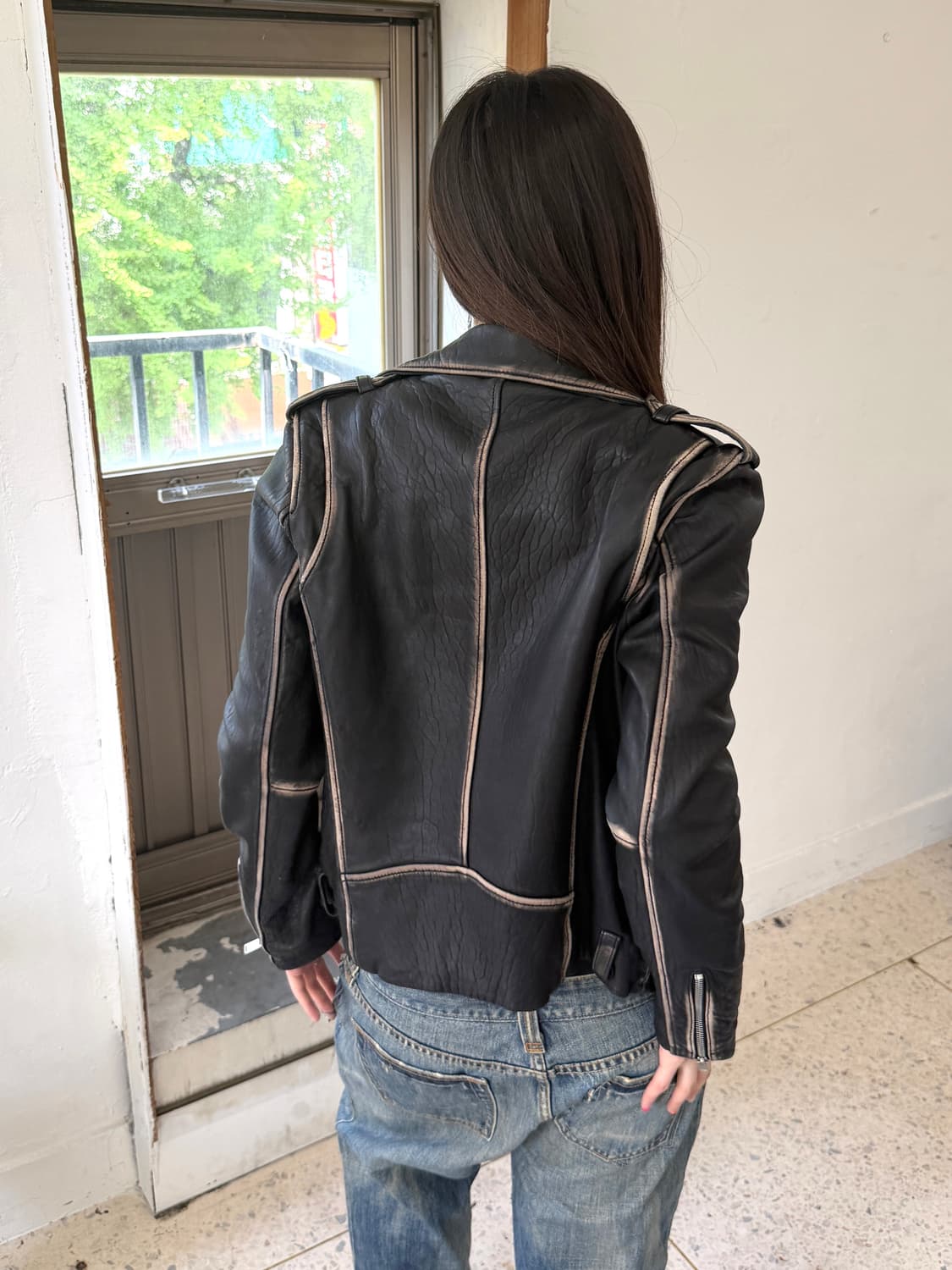 빈티지 라이더 레더 자켓 상품이미지5