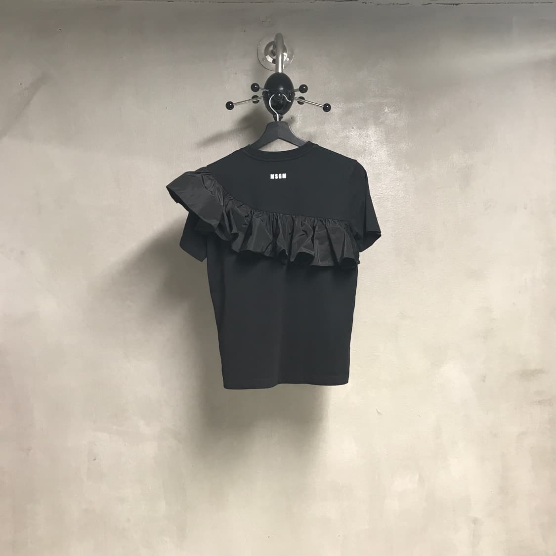 MSGM 블랙 프릴 반팔 티셔츠 XS(W) 상품이미지7