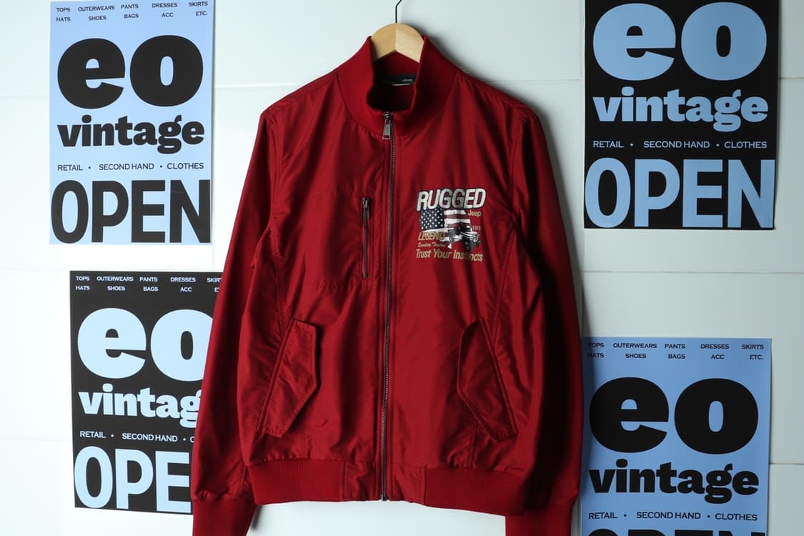 (XL-2XL) 지프 집업 바람막이 점퍼자켓 MA1 버건디-H32700 상품이미지2