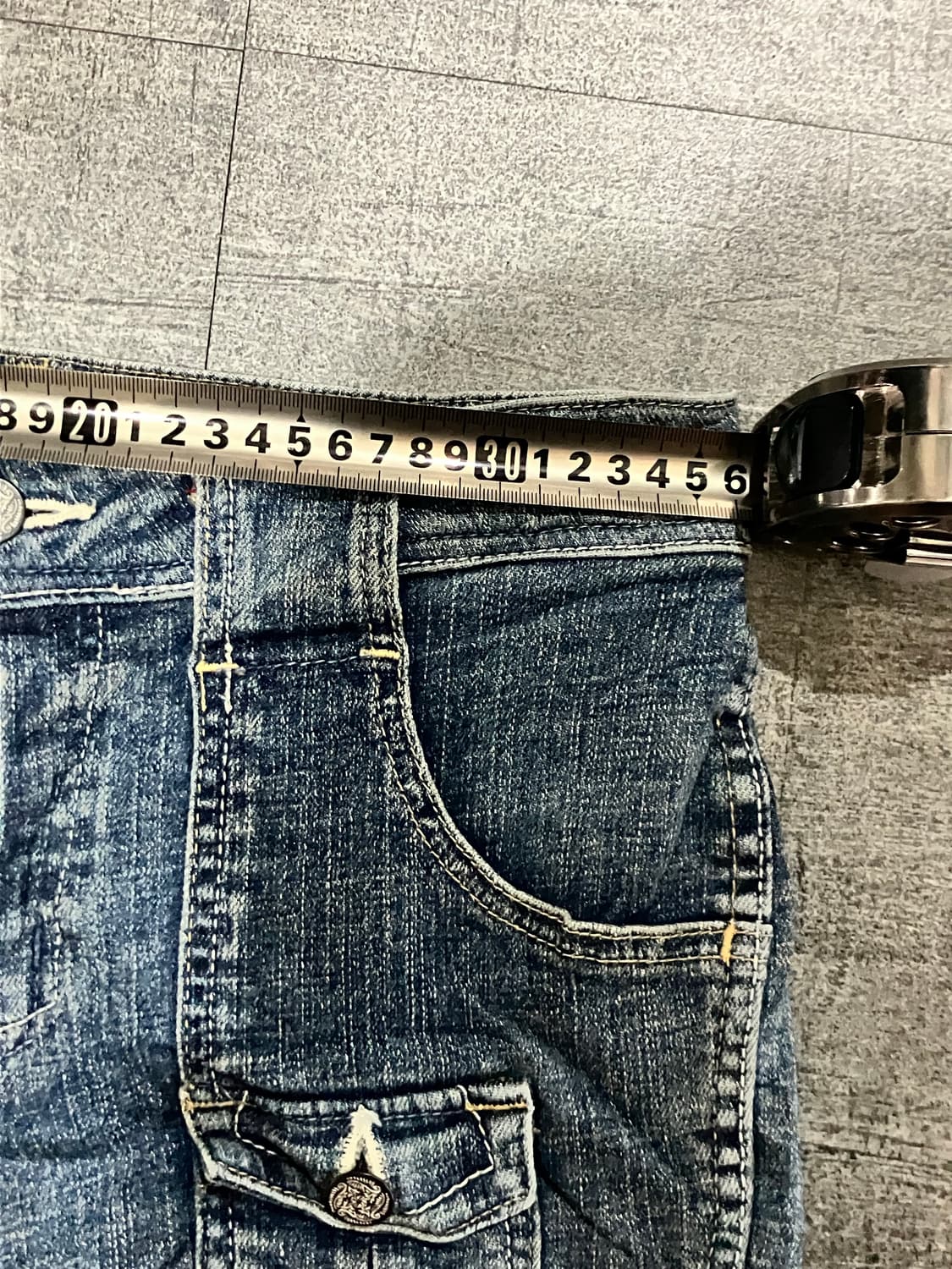 일본빈티지 핀터깔y2k 보헤미안펑크 투포켓 부츠컷팬츠 상품이미지2