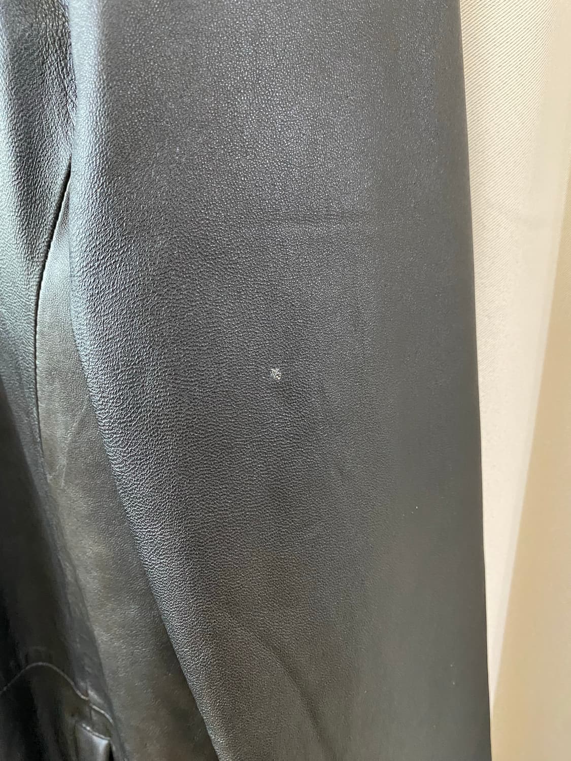 vtg leather lounge zip half coat 상품이미지6