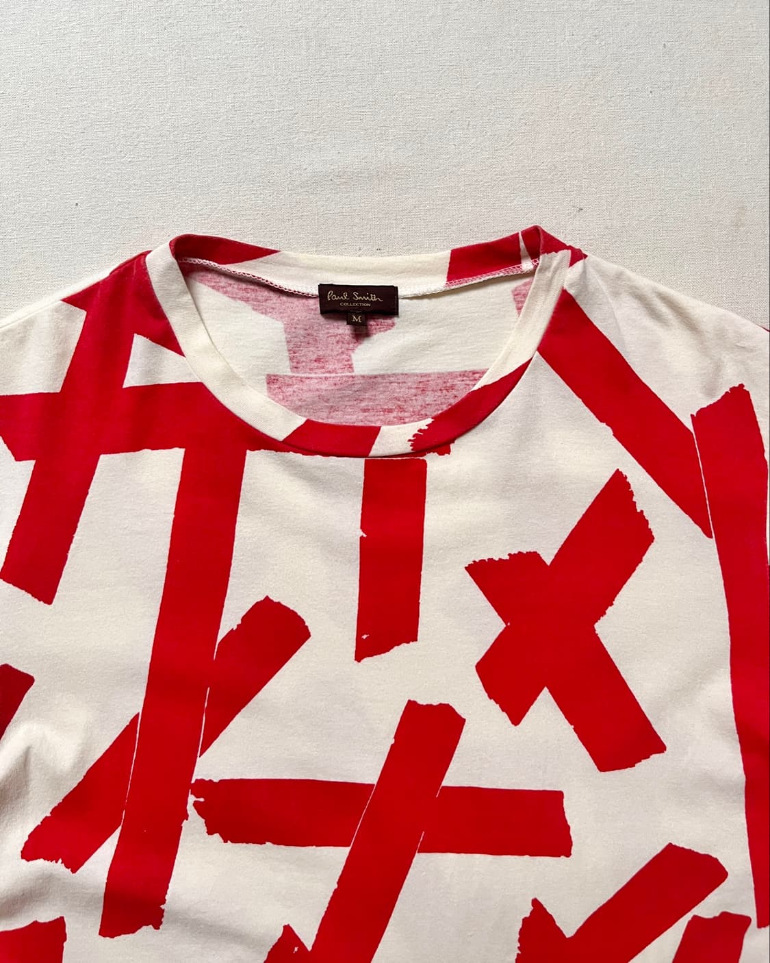 폴스미스 컬렉션 레드 브러쉬 프린트 티셔츠 paul smith 상품이미지5