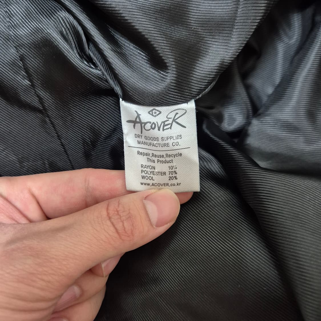 어커버 남성 미니멀 울 싱글 코트 상품이미지5