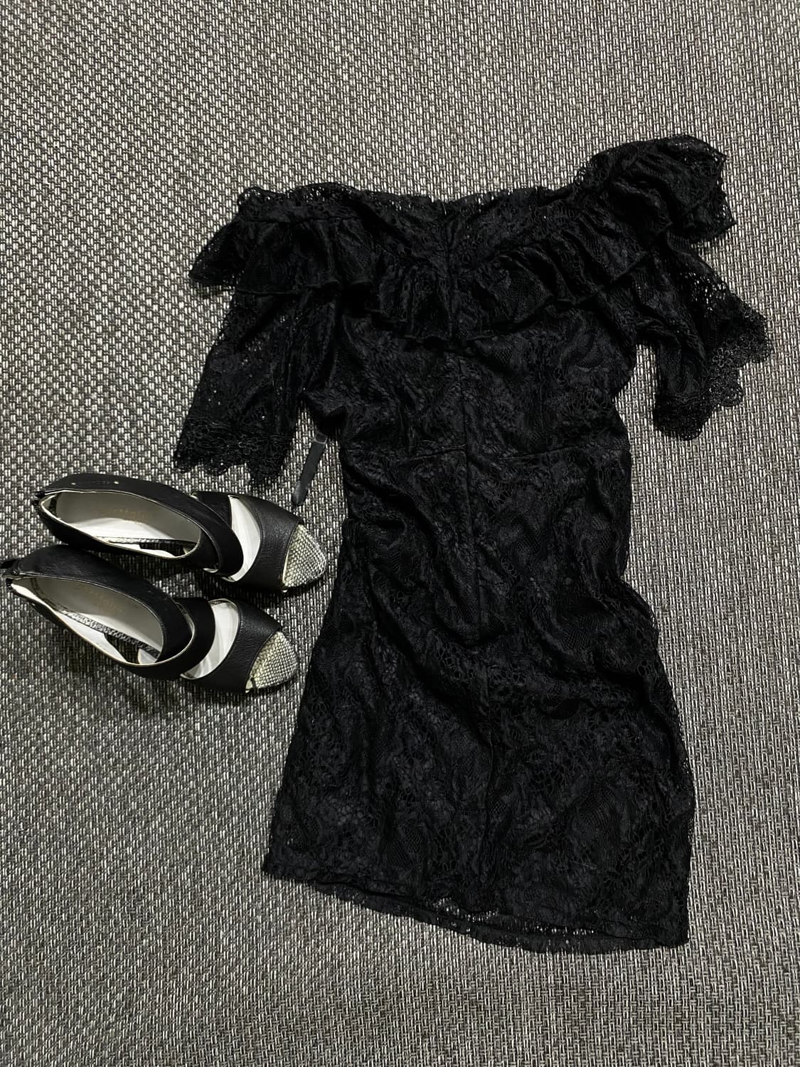 2000s style pearl button Lace Detail one 상품이미지10
