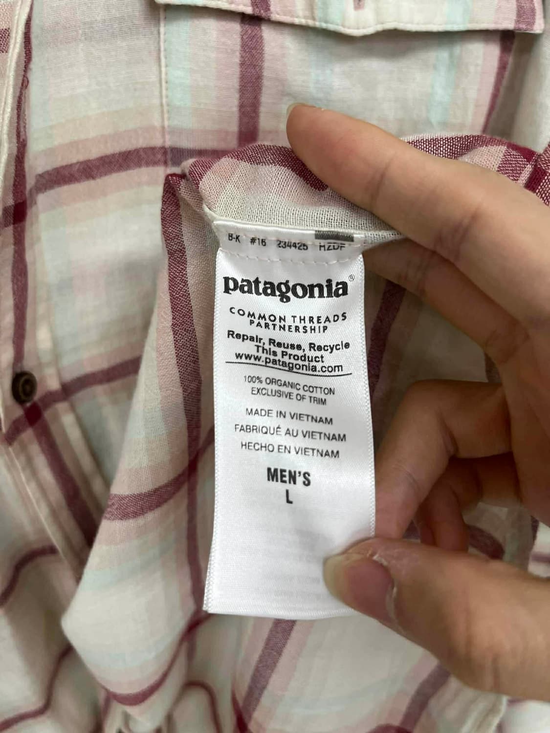 [L] 파타고니아 오가닉 코튼 플레이드 웨스턴 셔츠 상품이미지4