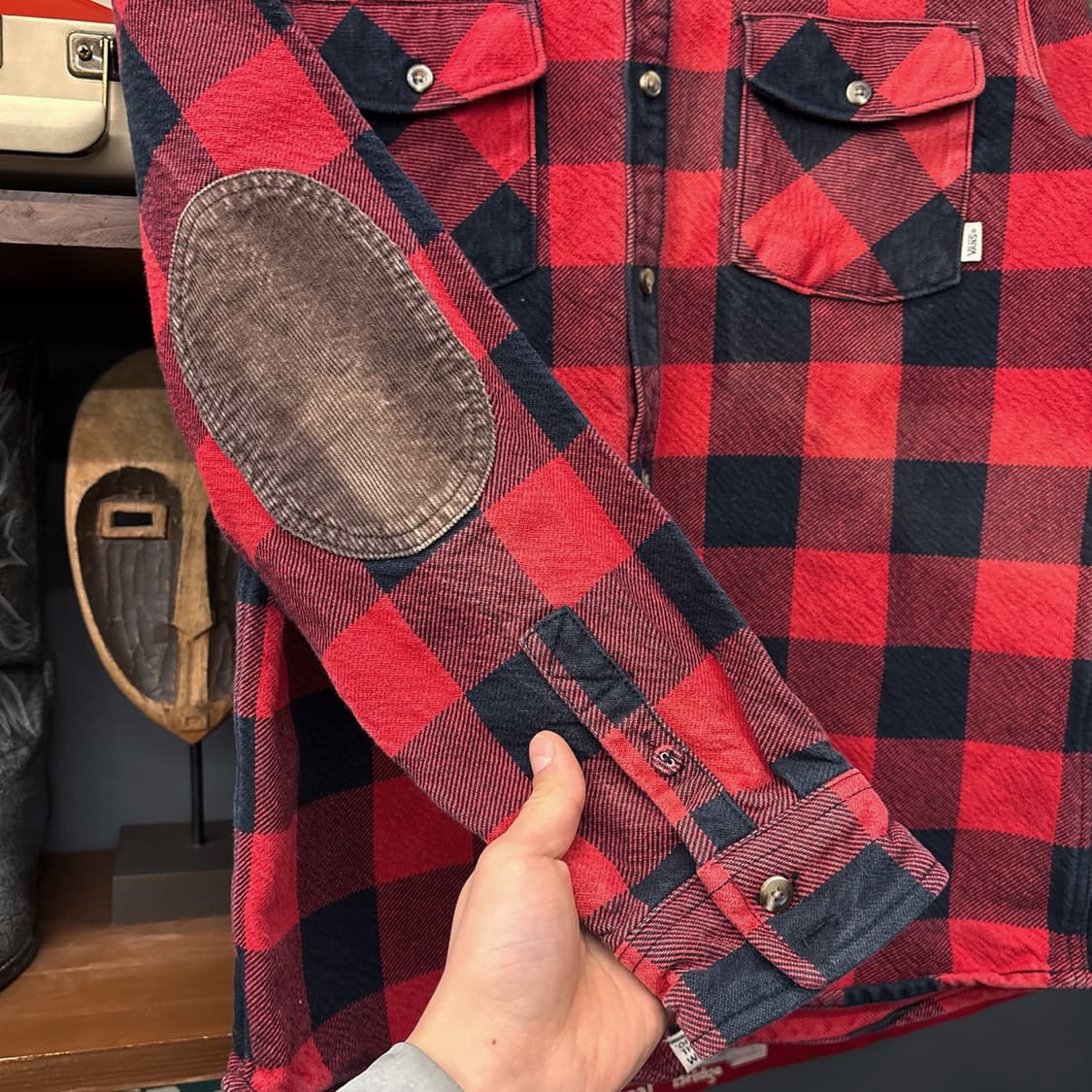 반스 헤비게이지 코튼트윌 버팔로 체크 워크셔츠 N1080 상품이미지8