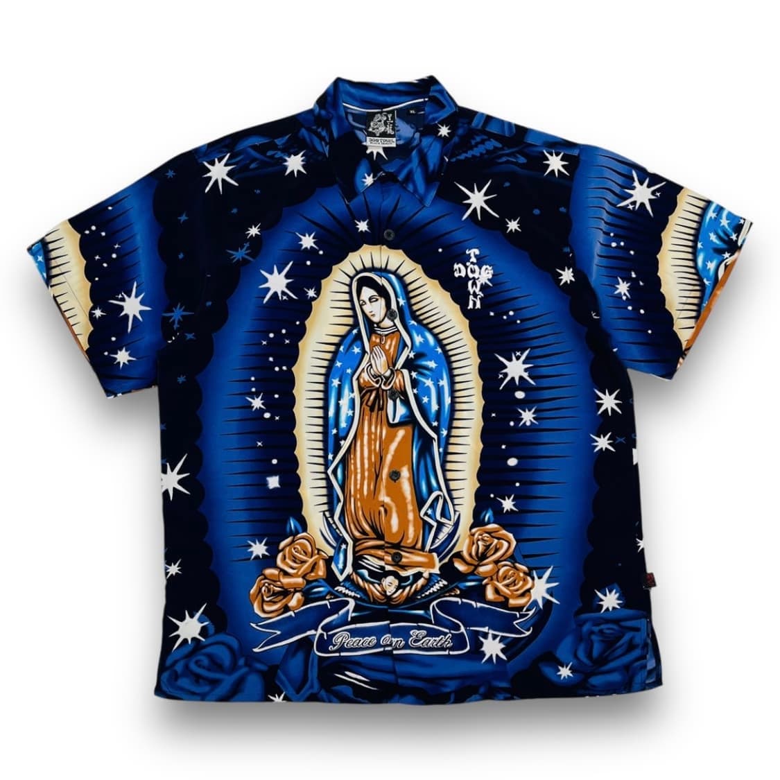 독 타운 블랙 드래곤 올드스쿨 수녀 타투 아트 반팔 셔츠 상품이미지1