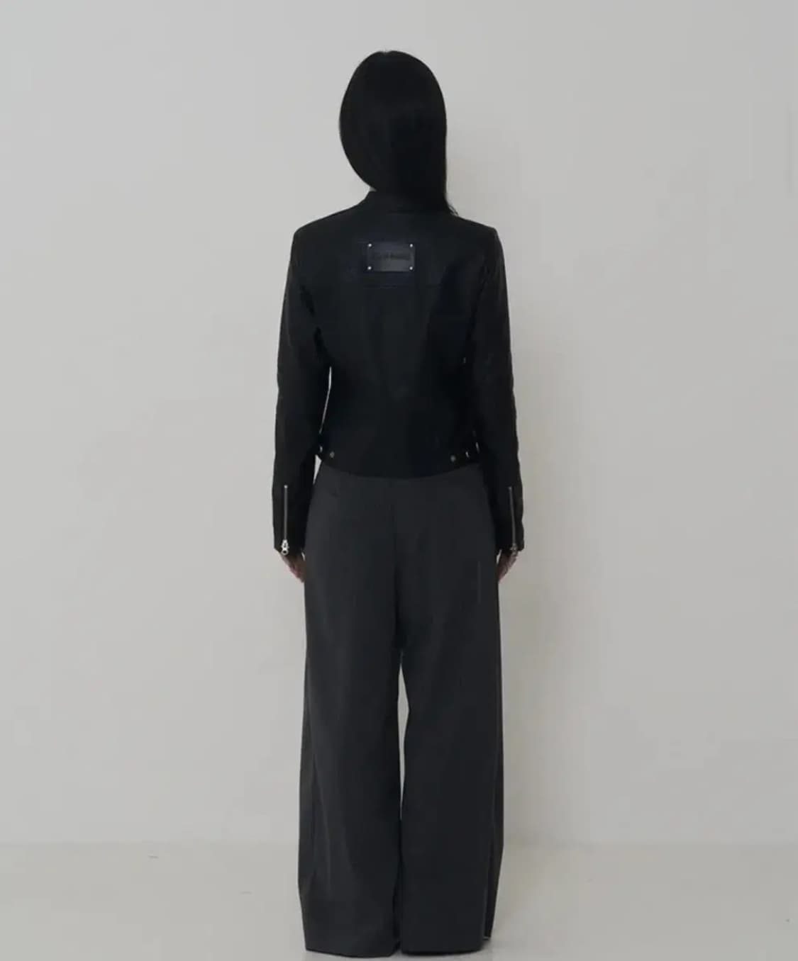 에트오소메 리벳 바이커 레더 자켓 상품이미지2