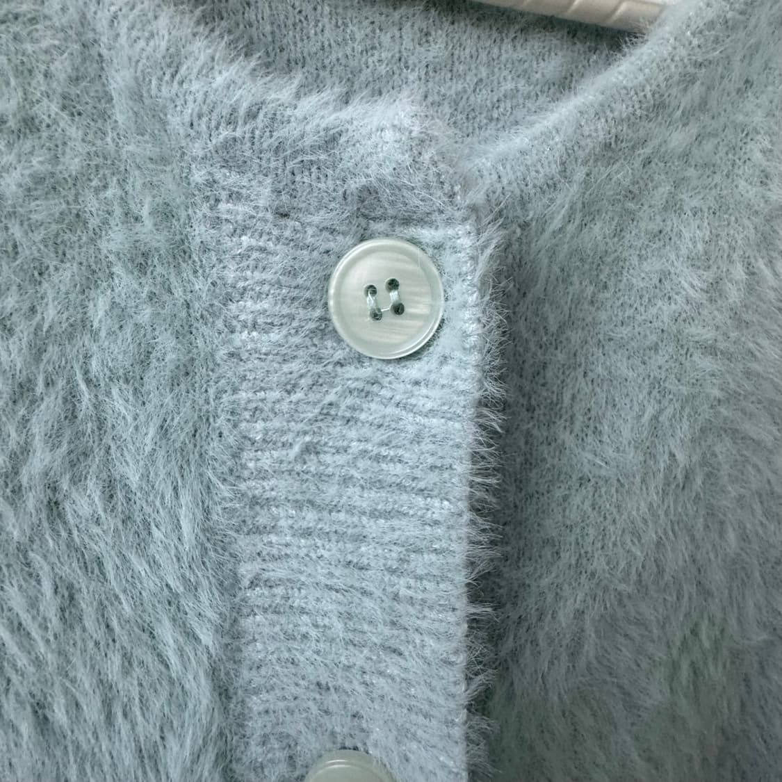 미쏘 보송포근 민트색 긴팔 가디건 M 상품이미지5