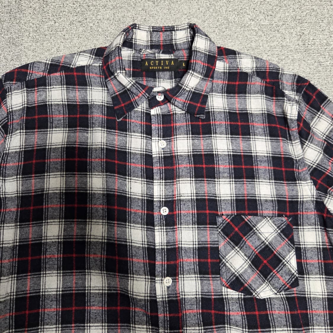 Activa 브리티시 플란넬 체크셔츠 L(100) 상품이미지2