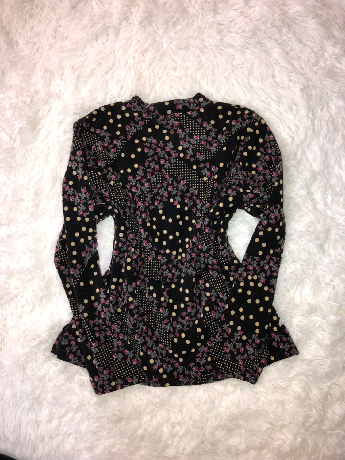 black flower dot top 상품이미지3