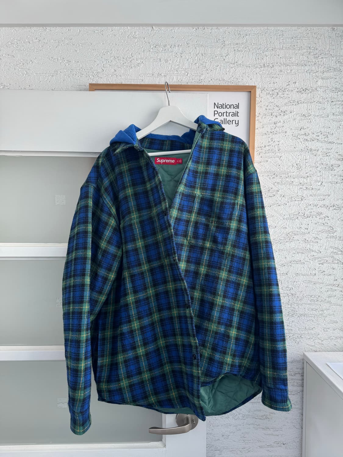 [SUPREME] 슈프림 타탄 플란넬 후드 셔츠 블루 - 23FW 상품이미지2
