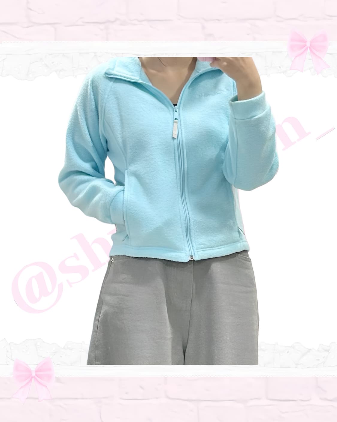 콜롬비아 연하늘 시나모롤 후리스 상품이미지2