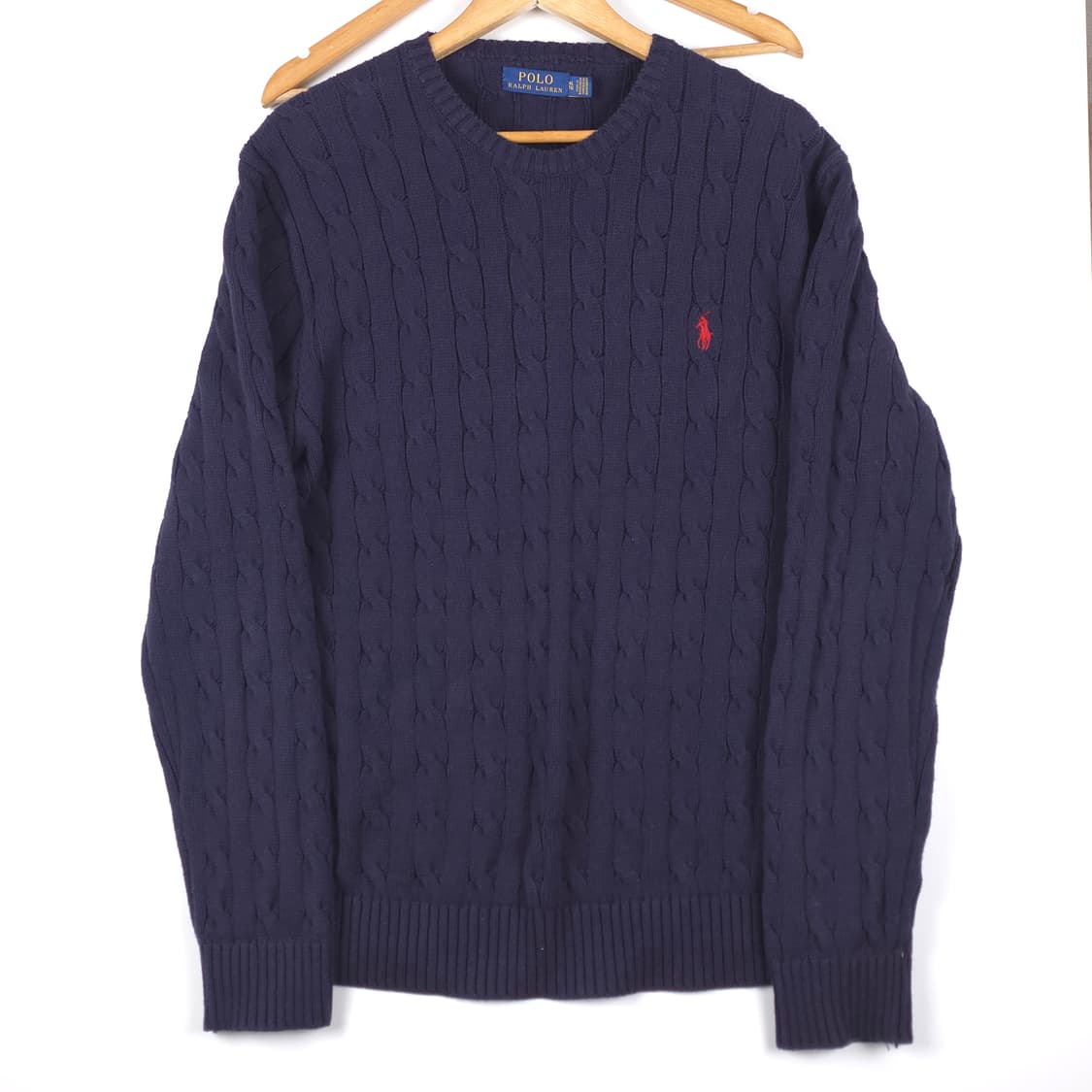폴로 랄프로렌 코튼 케이블 니트 네이비 (XL) 상품이미지1