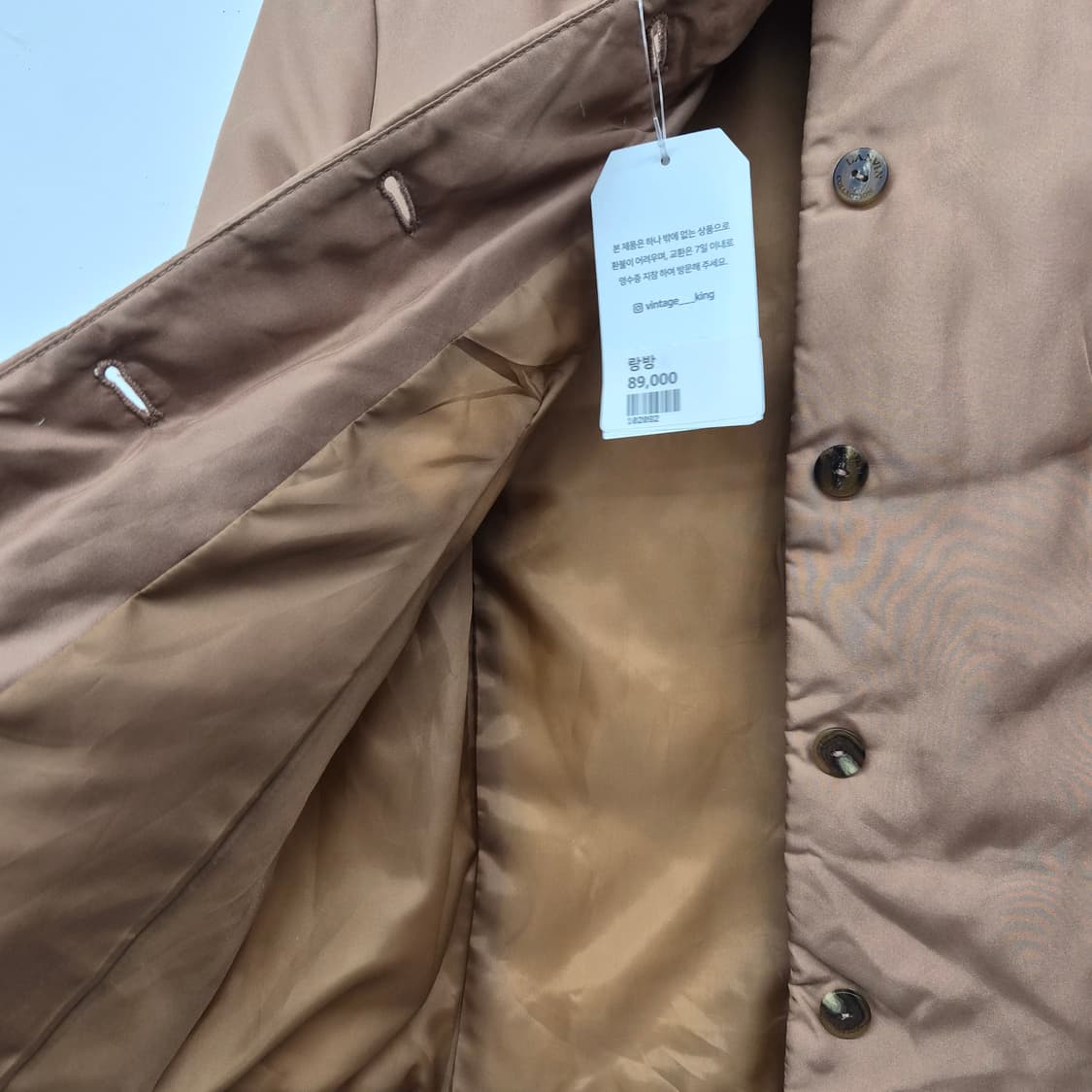 랑방 브라운 숏 패딩 38 상품이미지6