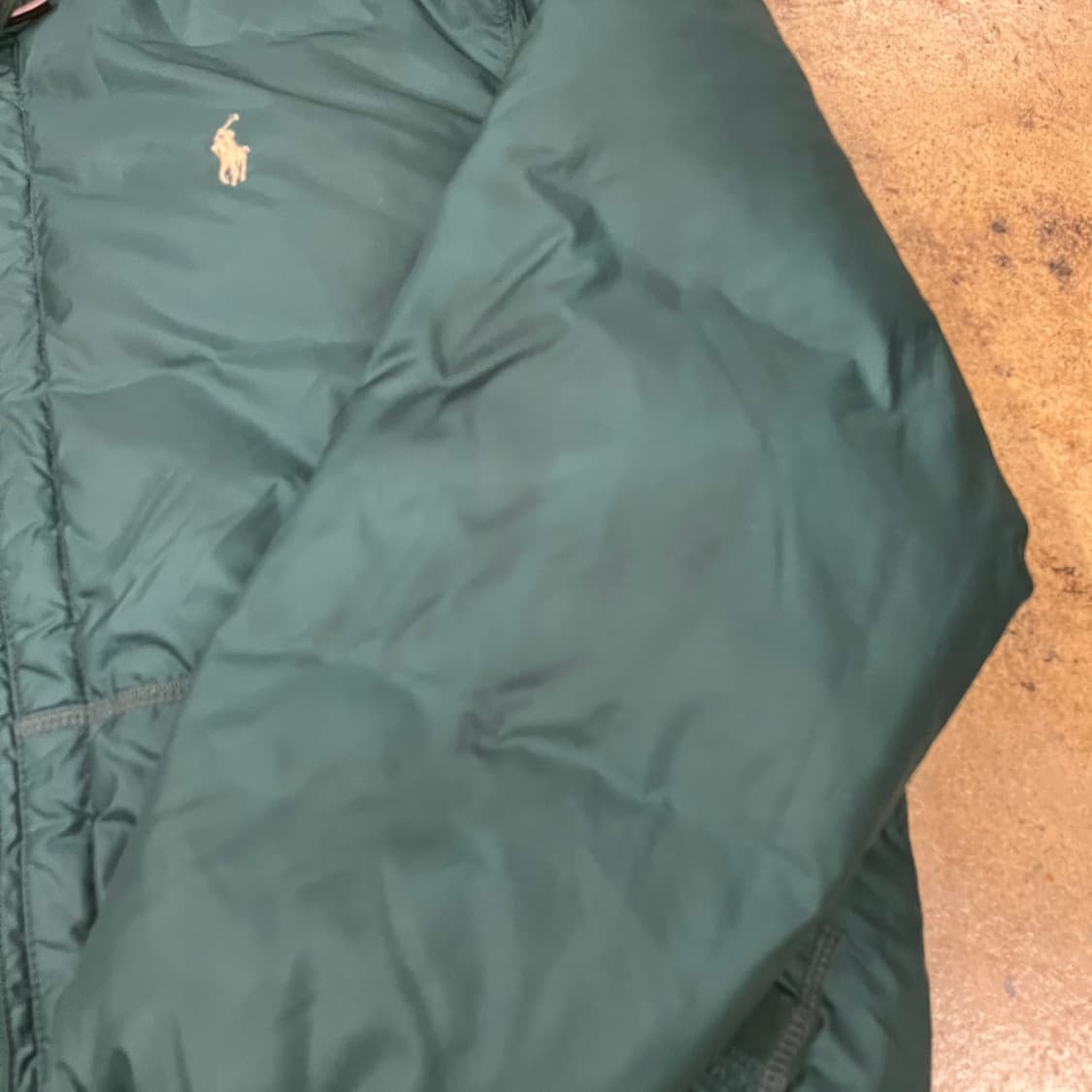 폴로 랄프로렌 딥 그린 베이지 숏패딩  상품이미지8