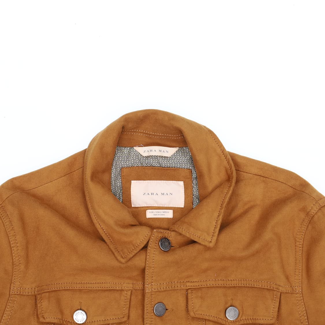[L] 자라 남성 스웨이드 셔츠 자켓 0120J 상품이미지3
