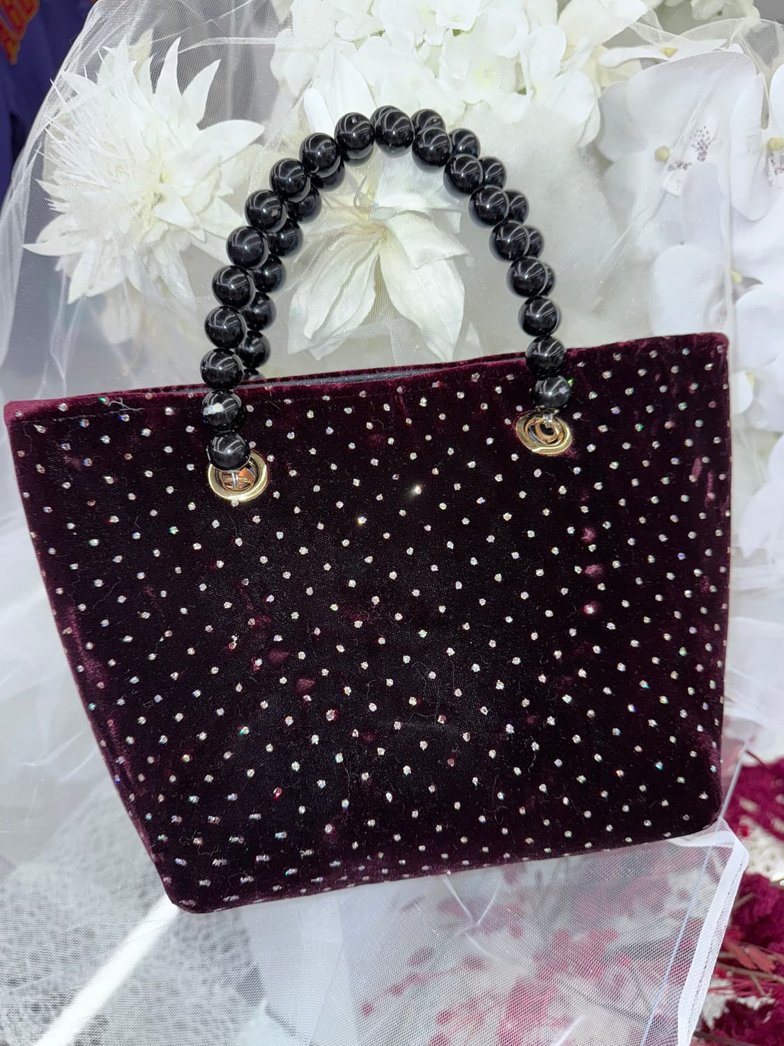 cubic velvet hand bag 상품이미지2