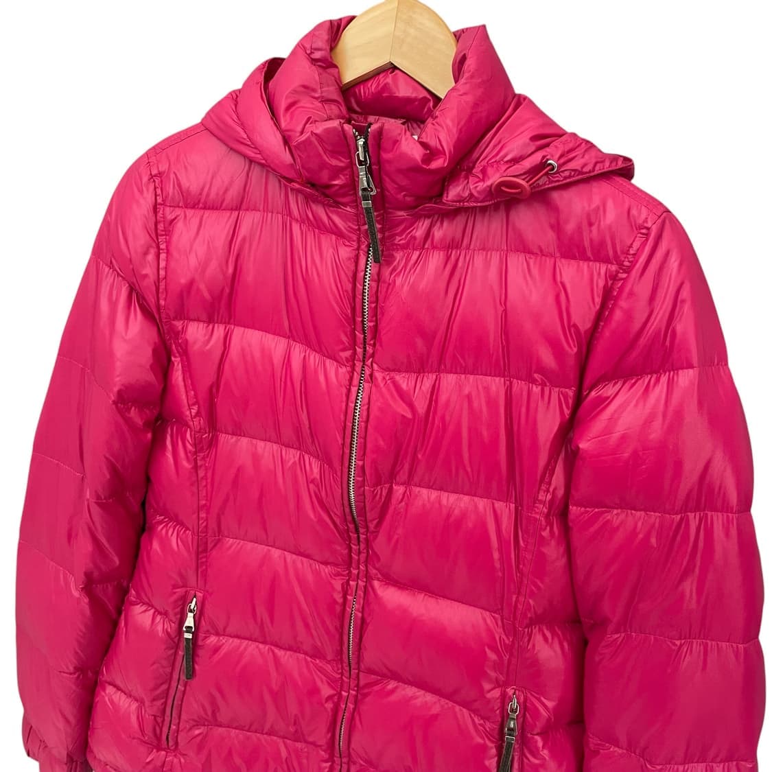 타미힐피거 마젠타핑크 후드 구스다운 패딩 점퍼 S 상품이미지3