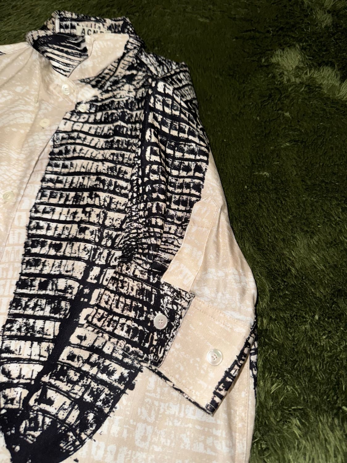 ACNE STUDIOS 아크네 스튜디오 릴렉스 핏 비스코스 하프 셔츠 상품이미지6