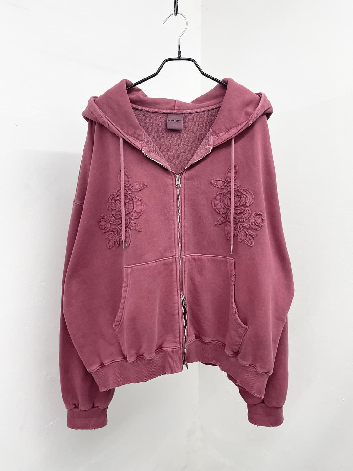 미드나잇무브 플라워 데미지 후드집업 상품이미지6