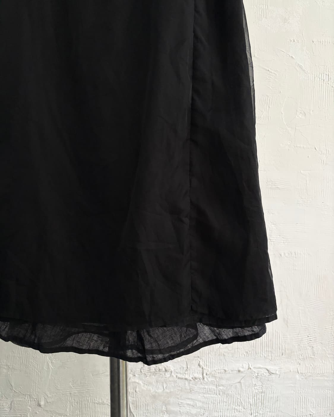 Yohji Yamamoto 요지야마모토 블랙 컬러 쉬폰 롱 스커트 상품이미지3