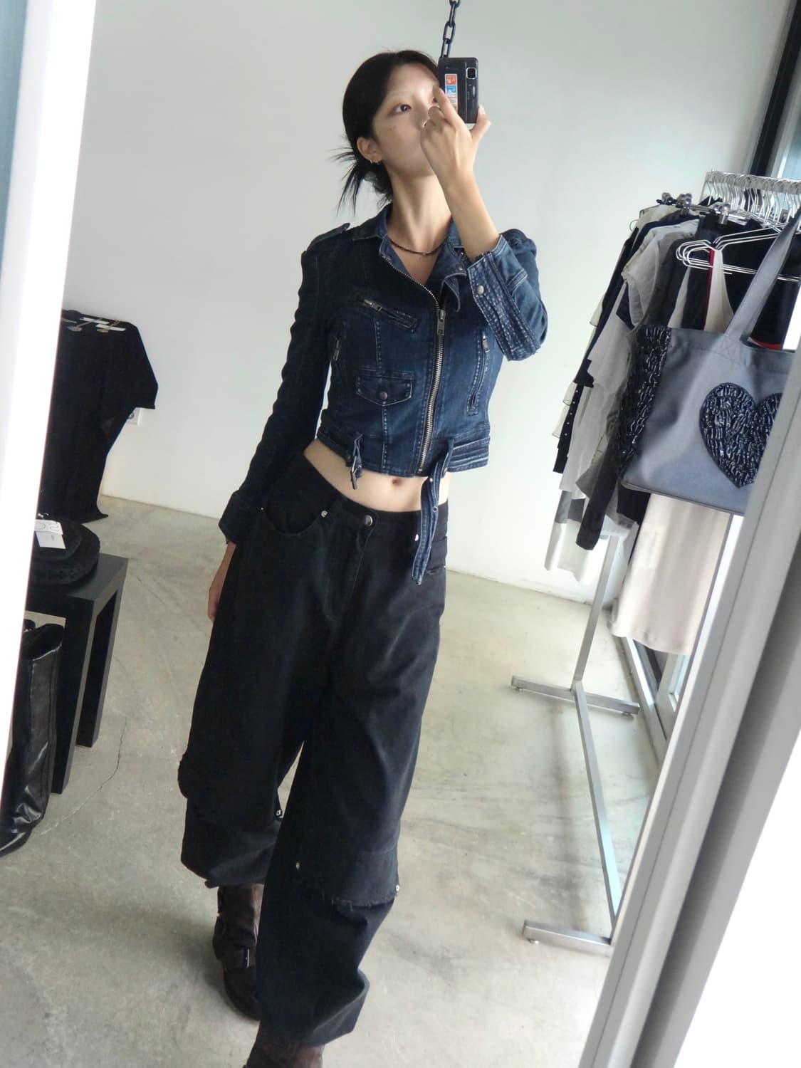 Raw y2k denim jacket / indigo blue 상품이미지5