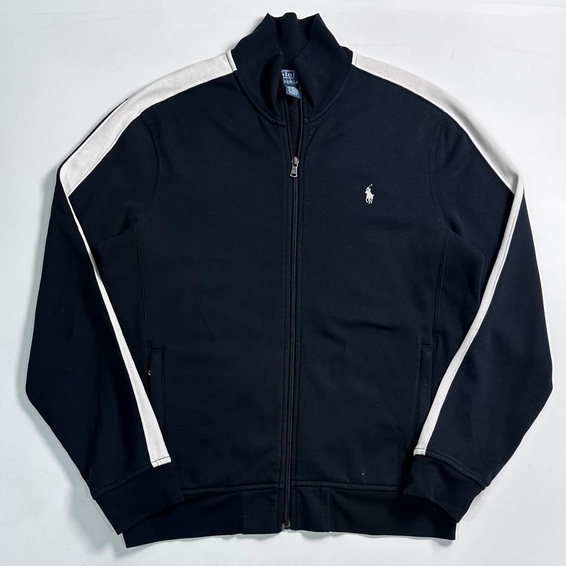 폴로 랄프로렌 블랙/화이트 코튼 집업 상품이미지1