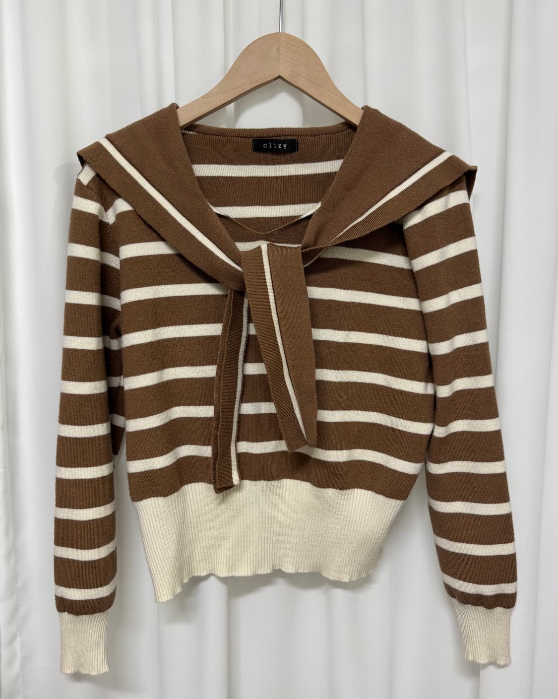 clizy클리지 세일러카라 비스코스 니트 상품이미지1