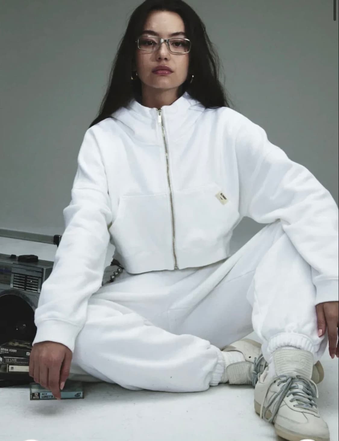 글로니 크롭 후드집업 상품이미지2