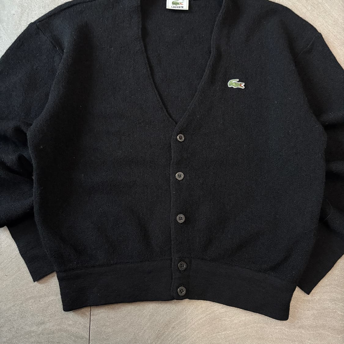 라코스테 정품 블랙 울 가디건 자켓 상품이미지4