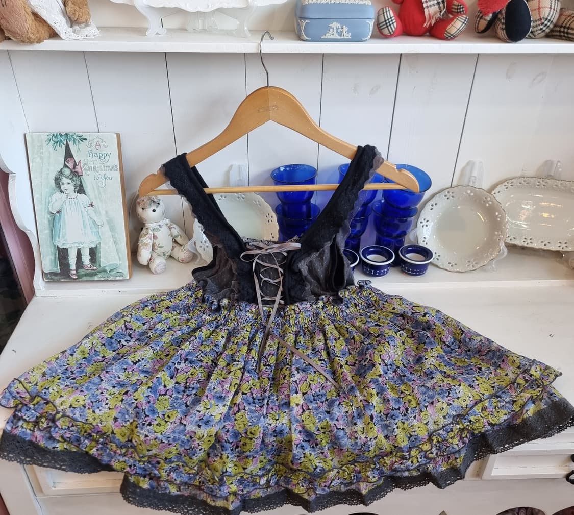 axes femme(액시즈팜) 플라워 프릴 코르셋 튜닉탑 상품이미지4