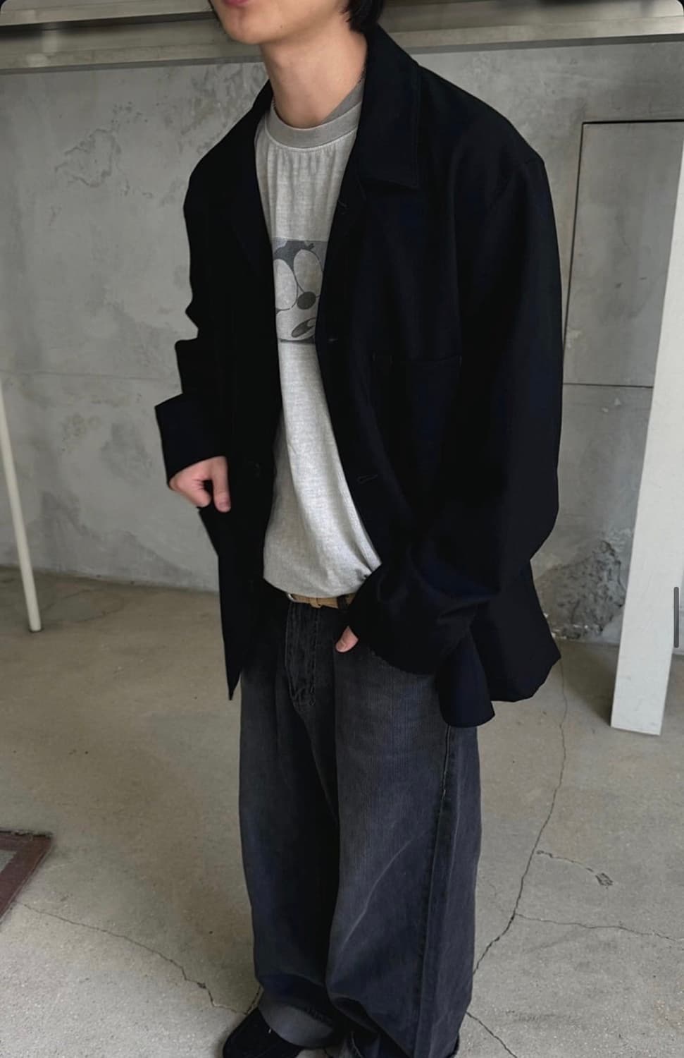 [4] 폴리테루 울 초어 블랙 상품이미지1