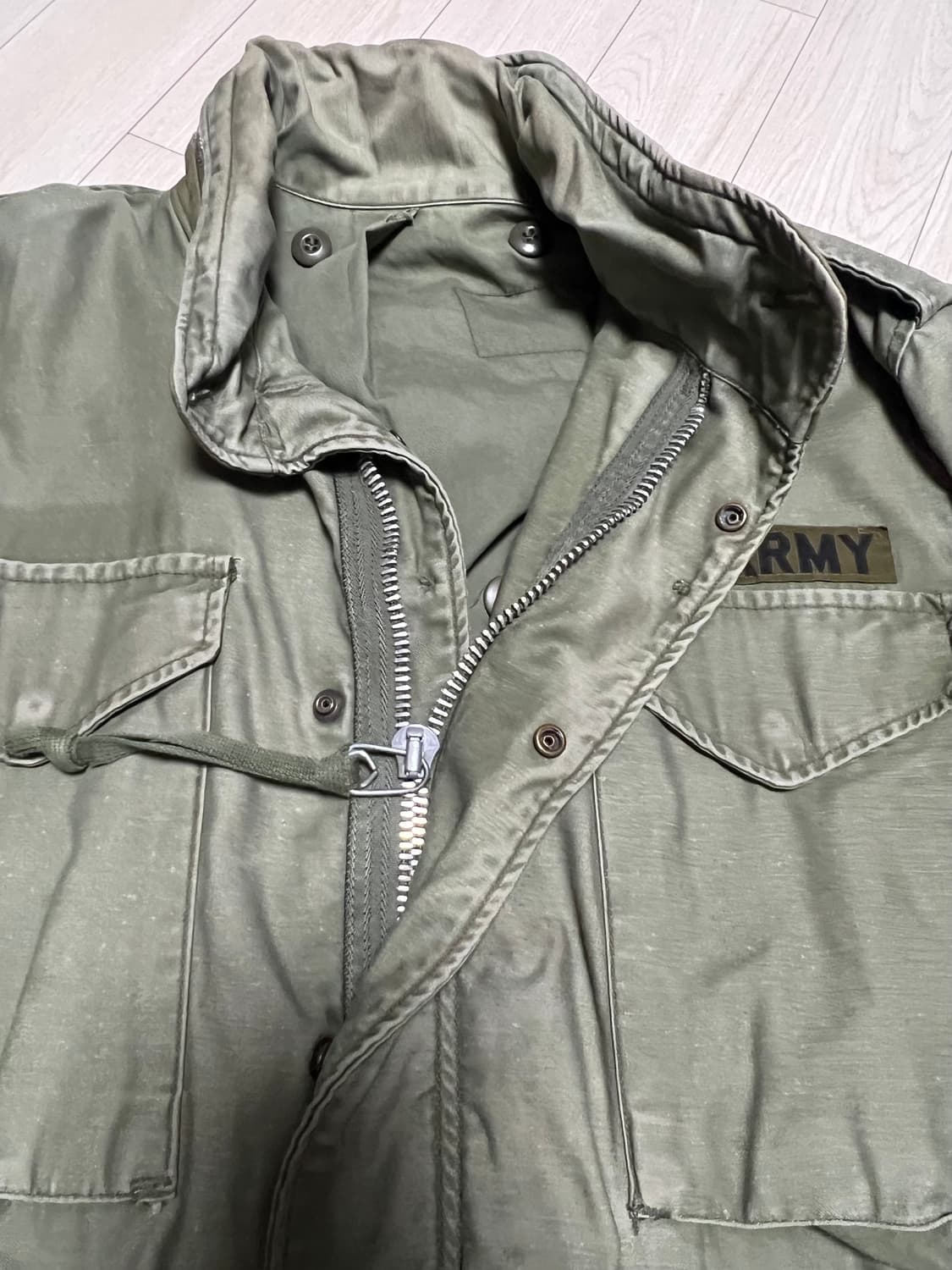 US ARMY 야상 M65필드자켓 세이지그린 M사이즈추정 상품이미지5