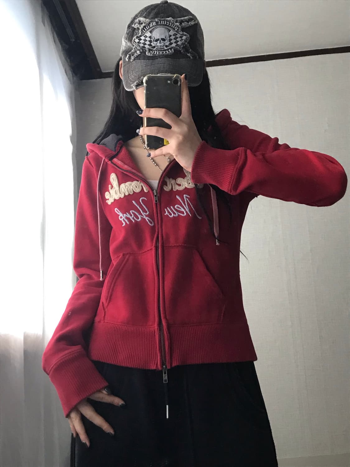 아베크롬비 딥레드 투웨이 후드집업 상품이미지6