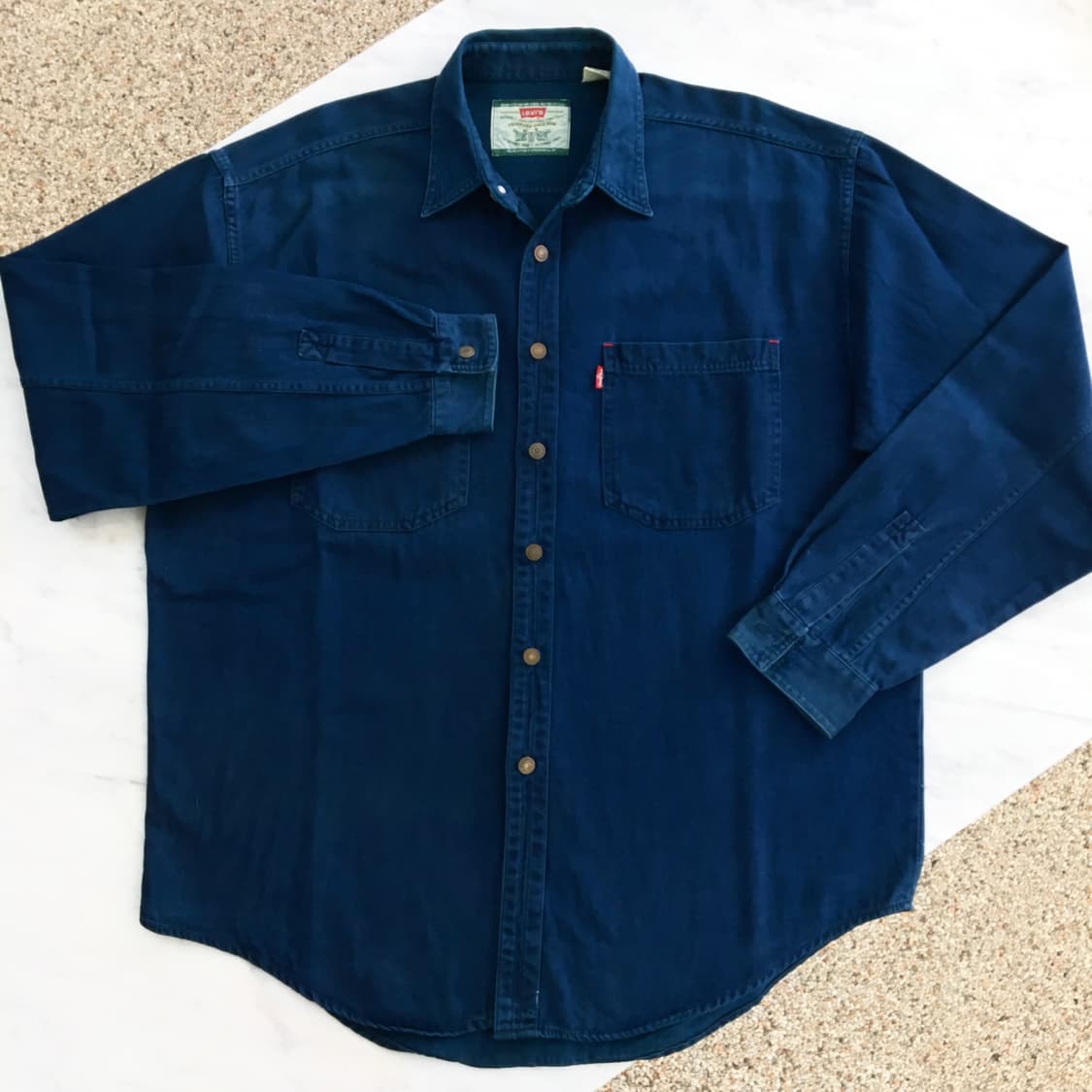 90s 리바이스 데님 셔츠 남성 115 120 빅사이즈 상품이미지3