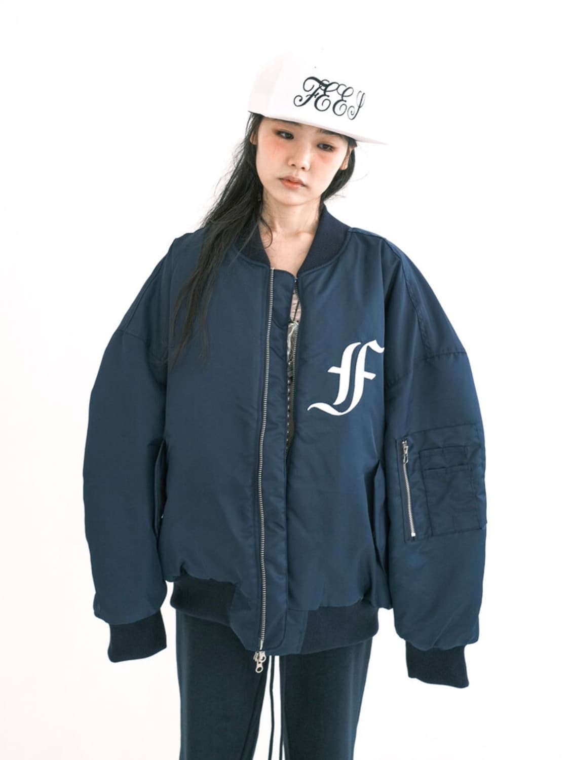 샵페어리 붐버 자켓 네이비 상품이미지1