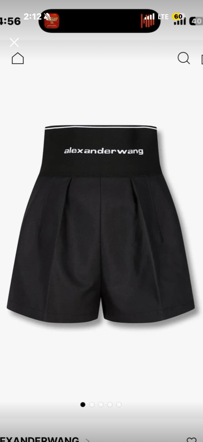 새상품) 알렉산더왕 로고 밴딩 사파리 쇼츠 블랙 0 상품이미지1
