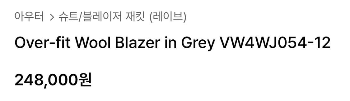 레이브 오버핏 울 블레이저 (자켓) 상품이미지2