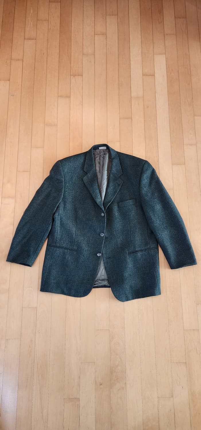 그린 컬러 모직자켓 3XL(내피 하자) 상품이미지4