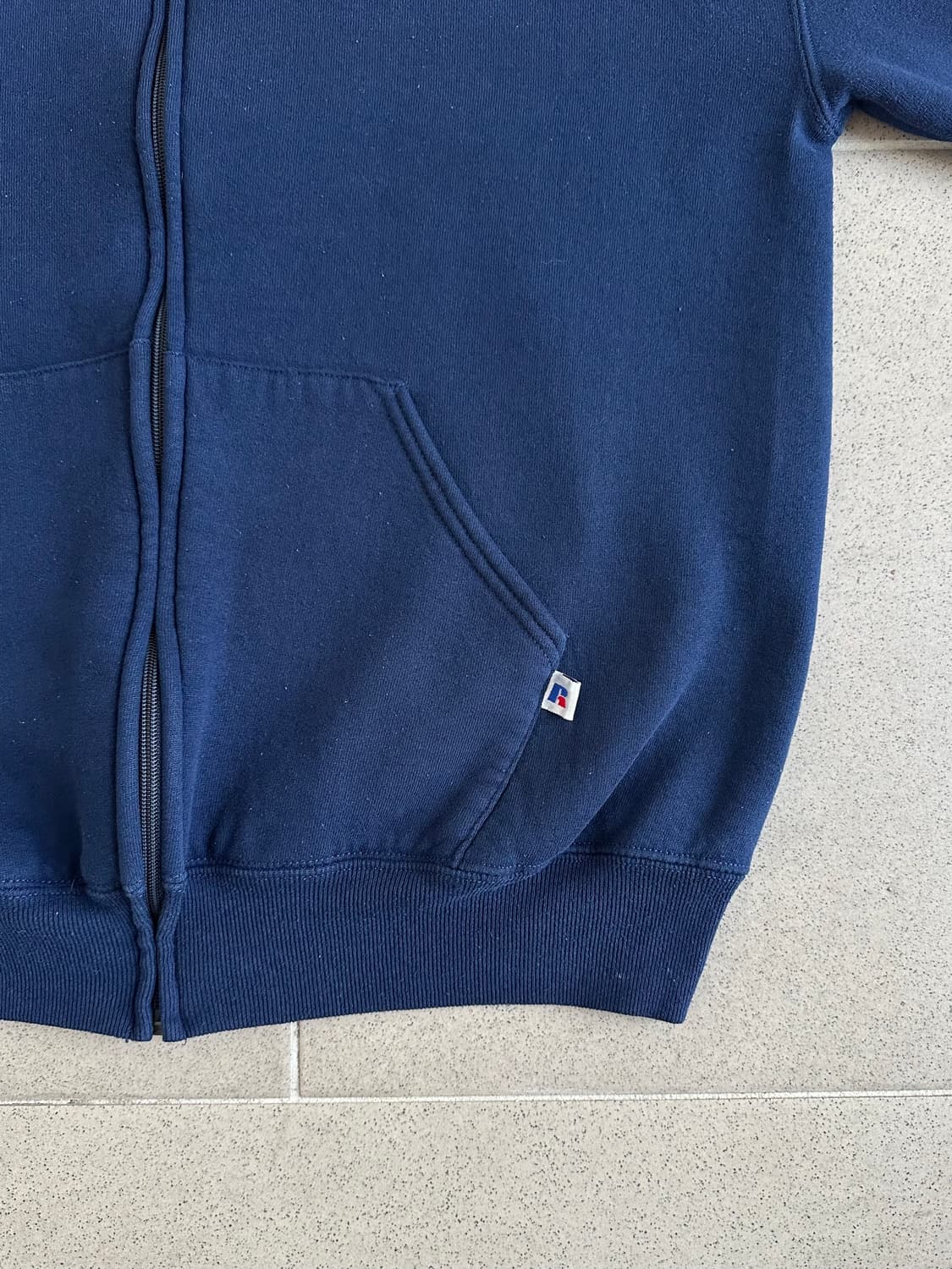 90s 빈티지 러셀 후드집업 네이비 L USA 상품이미지3