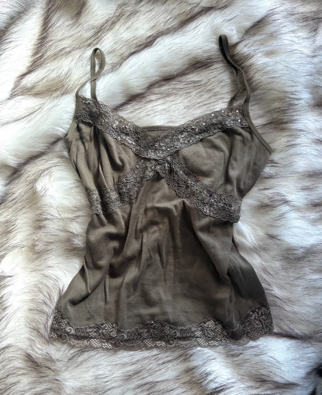 빈티지 오리엔탈 카키 펄 슬리브리스 상품이미지1