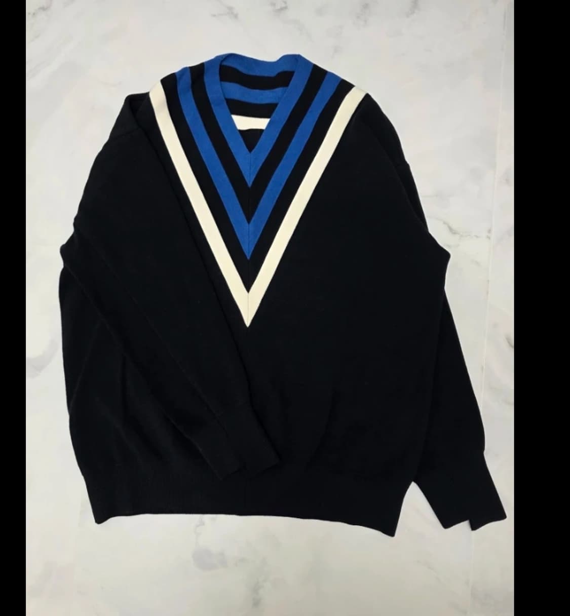 한섬 시스템 SYSTEM 브이넥 니트 티셔츠 100 FW2020 상품이미지5