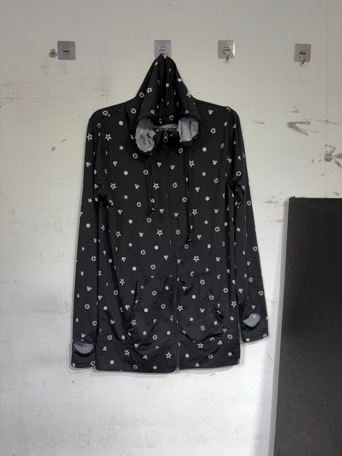 JPN 일본 빈티지 DISNEY 디즈니 도트 후드 집업 져지 L 상품이미지9