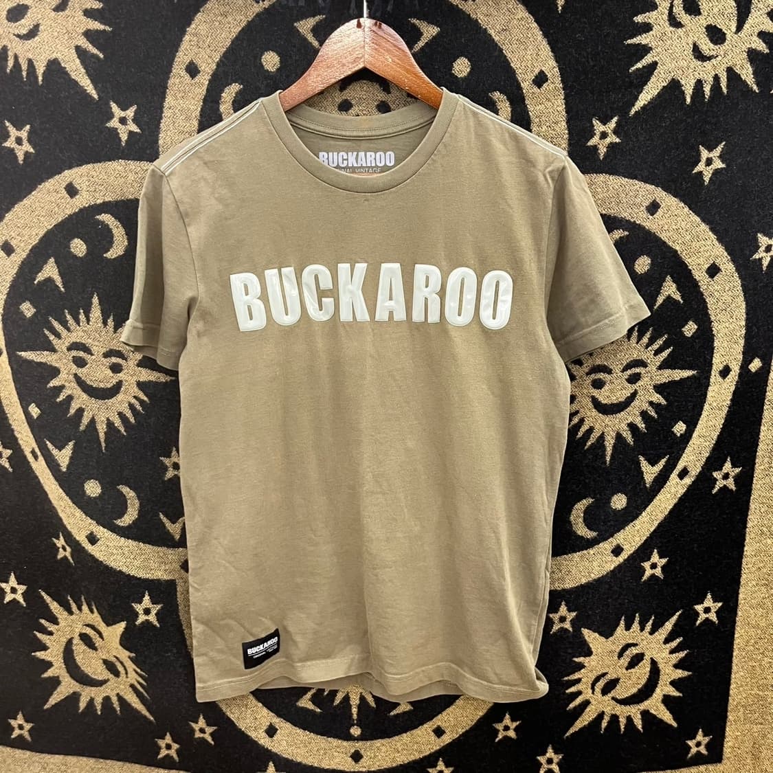 버커루 빈티지 스트릿 펑크 올리브그린 에나멜로고 반팔티 K0165 상품이미지3