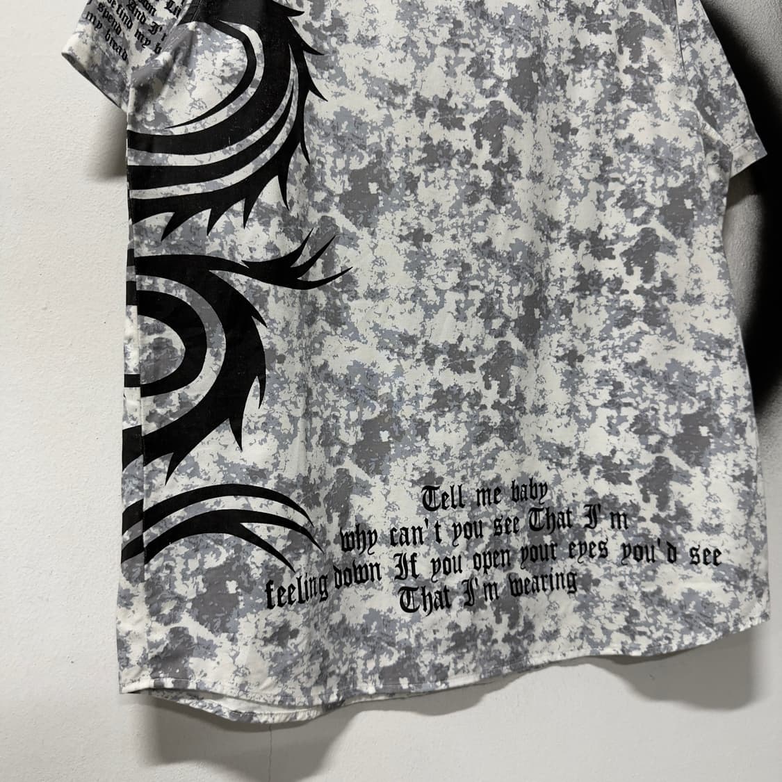 VTG 빈티지 마블 카모 플라주 멀티 프린팅 반팔 셔츠 상품이미지6
